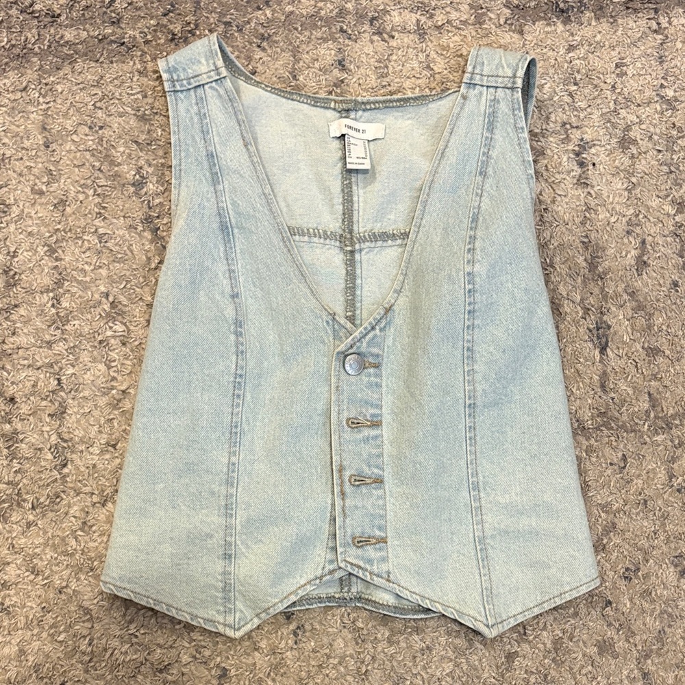 Forever 21 Light Blue Denim Top